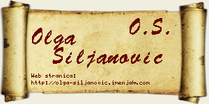 Olga Siljanović vizit kartica